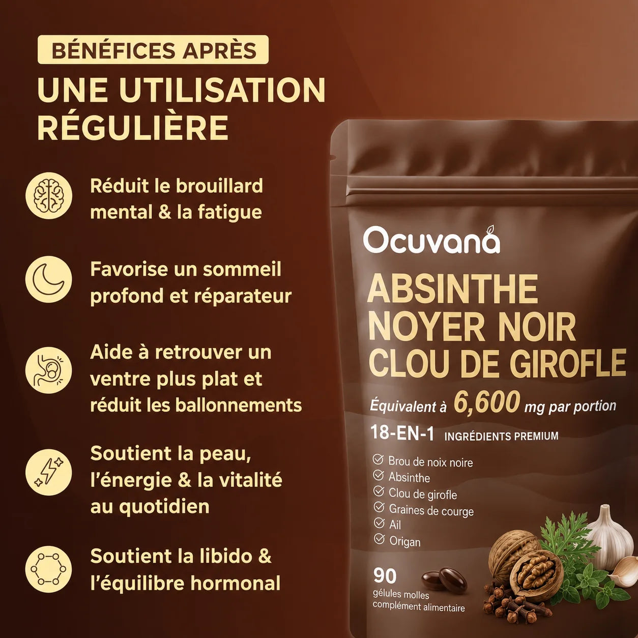 Débarrassez votre corps des parasites cachés et de leurs larves en seulement 14 jours grâce à l’absinthe, au noyer noir et au clou de girofle