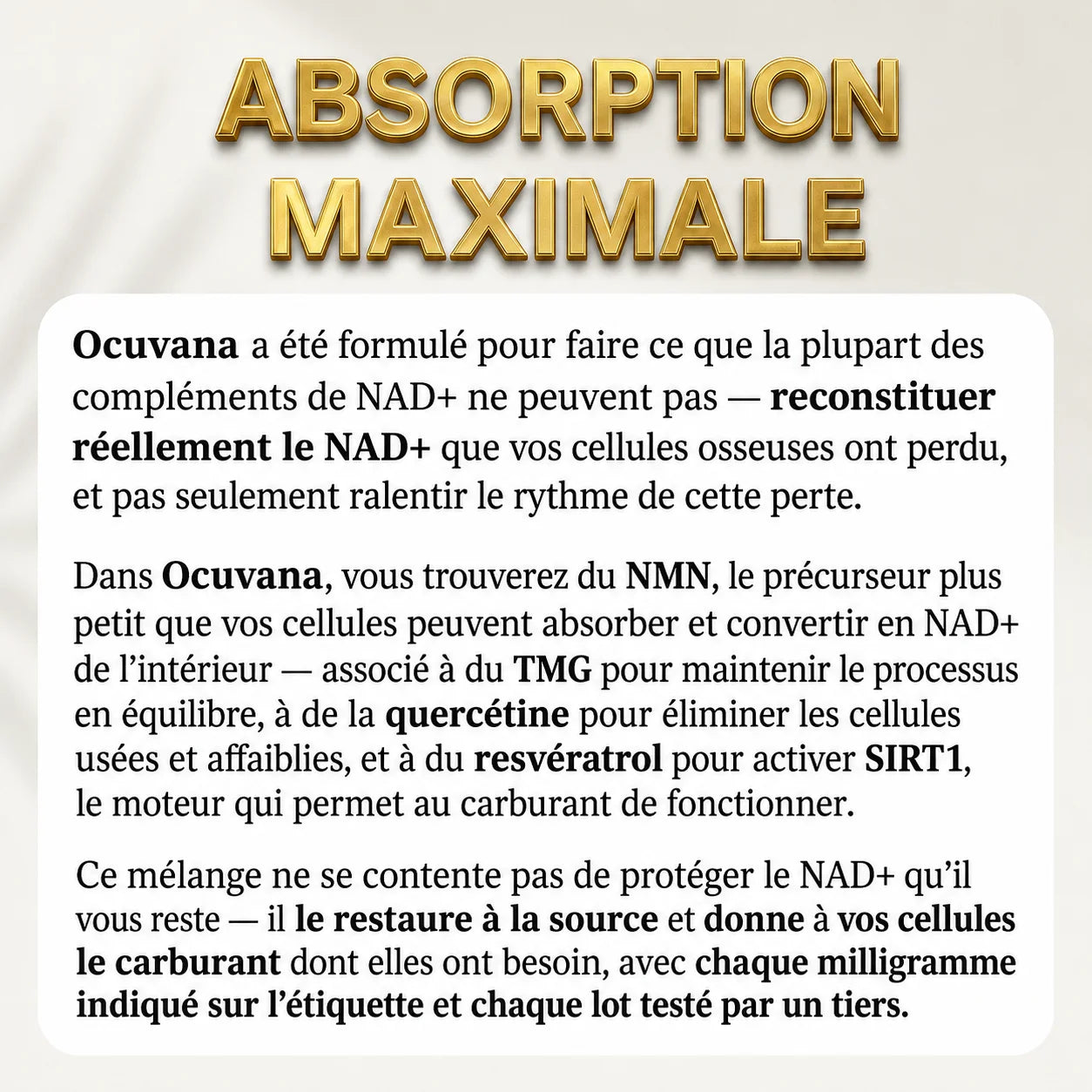 Ocuvana Complexe NMN Osseux