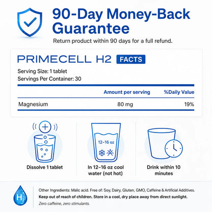 Ocuvana H2 Molecular Hydrogen Tablets - Support Cellular Energy & Antioxidant Defense