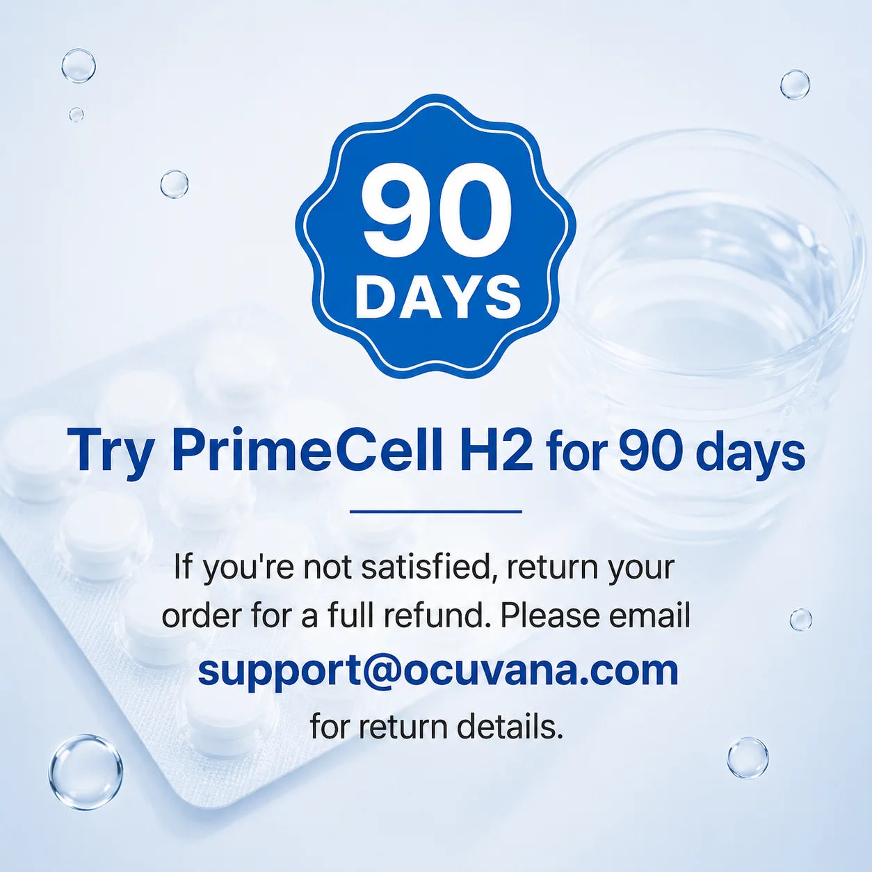 Ocuvana H2 Molecular Hydrogen Tablets - Support Cellular Energy & Antioxidant Defense