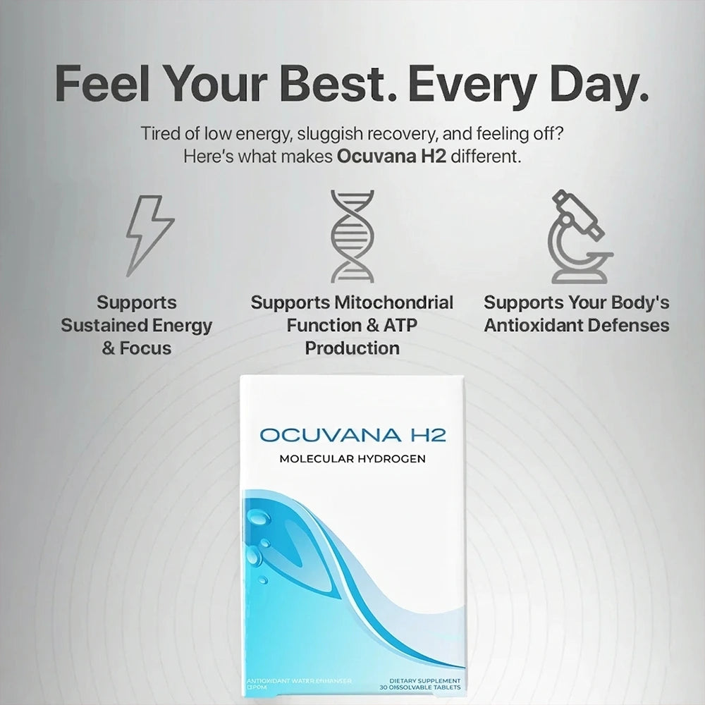 Exhausted All Day, Aging Faster Than You Should? Ocuvana H2 Protects Your Cells From The Inside Out.